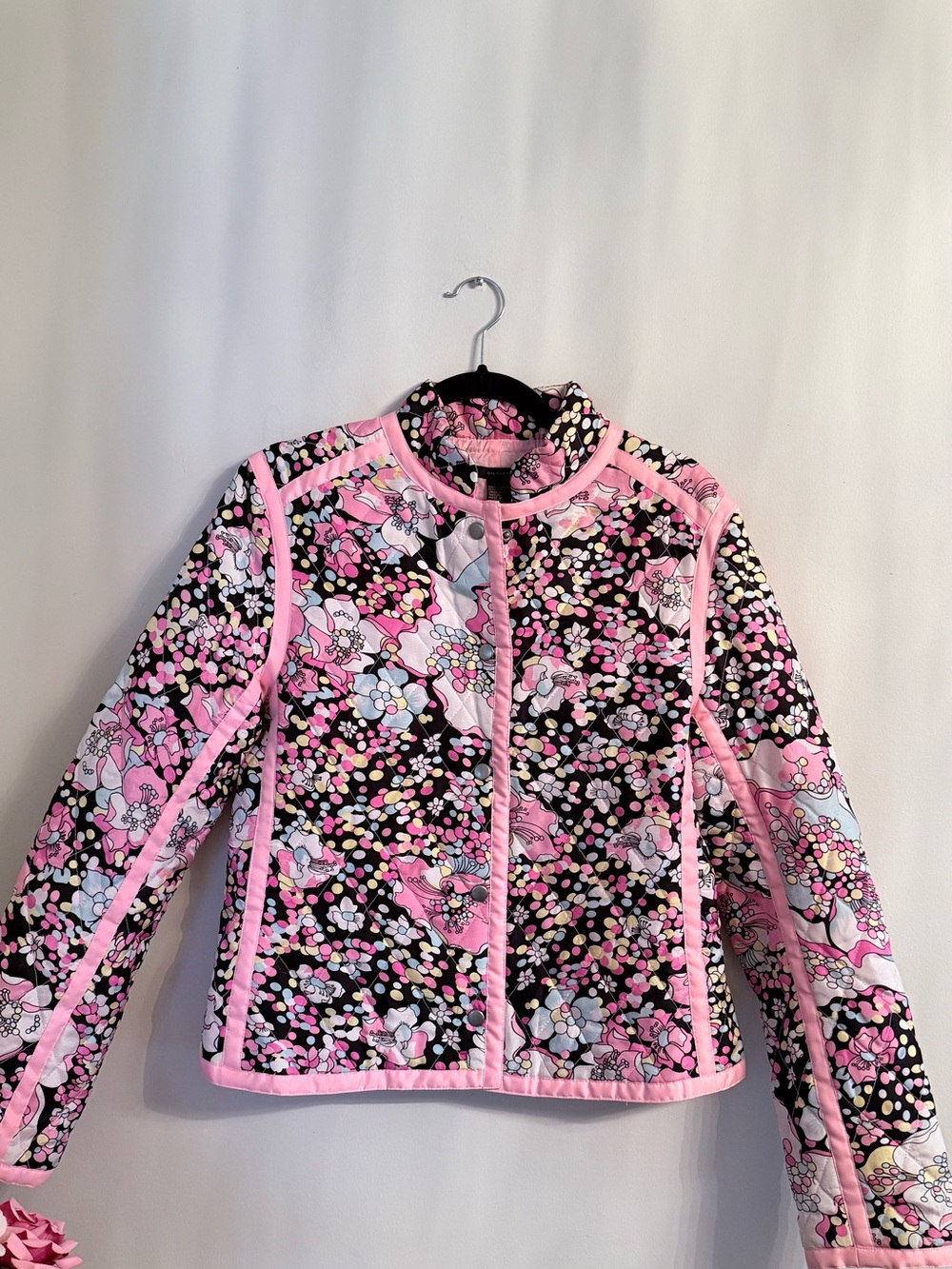 100% Silk Quilted Floral Jacket